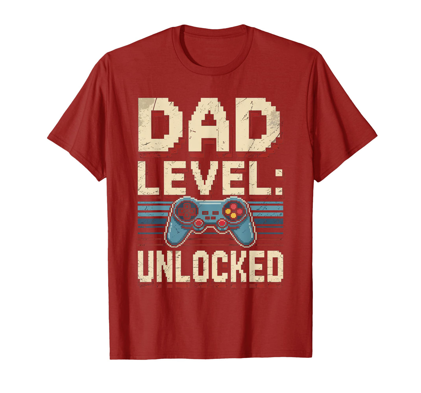 Dad Level Unlocked Gamer Father’s Day Vintage Gifts For men T-Shirt