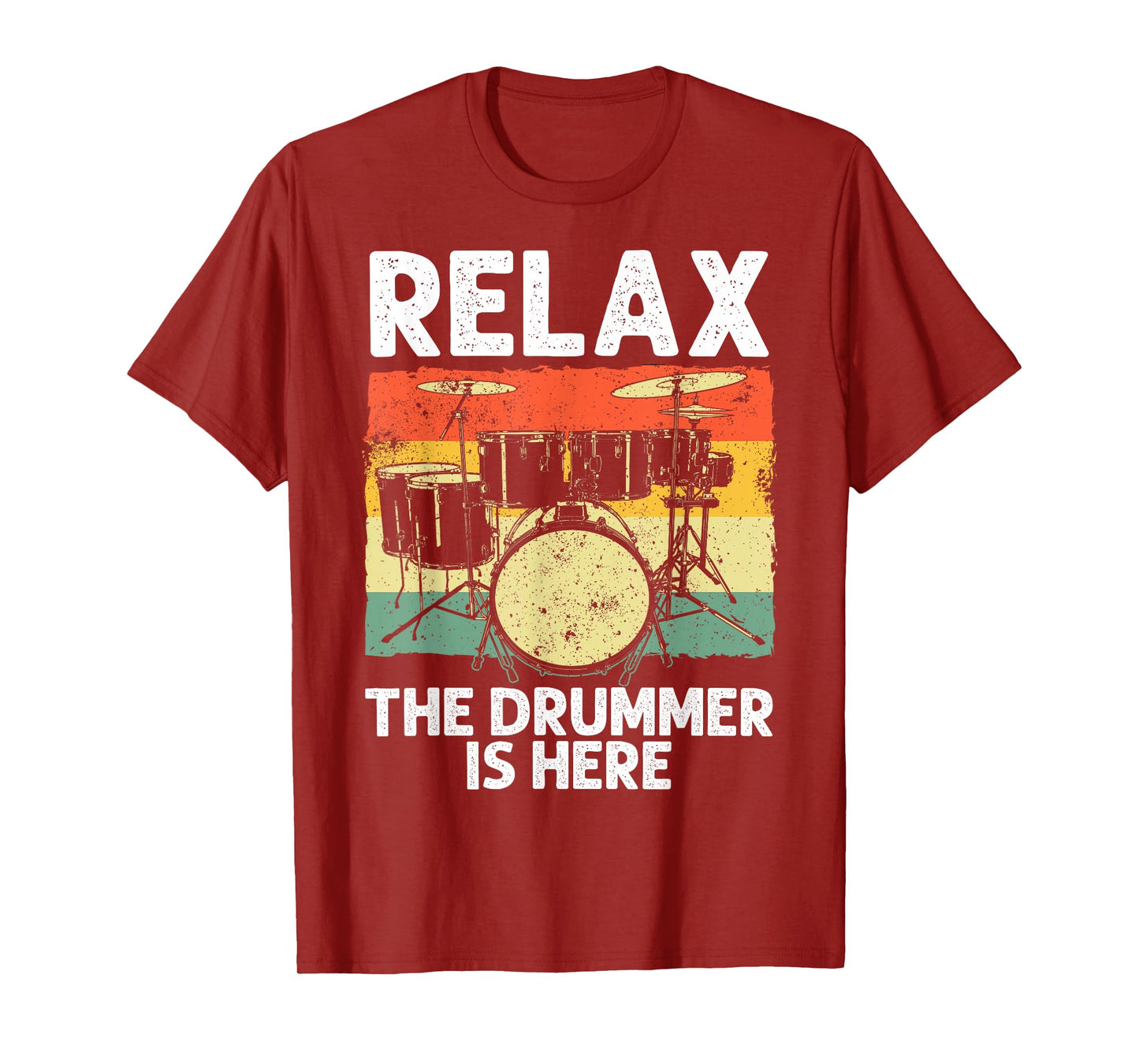 Funny Drumming Art for Men Women Drumline Drum Set Drummer T-Shirt