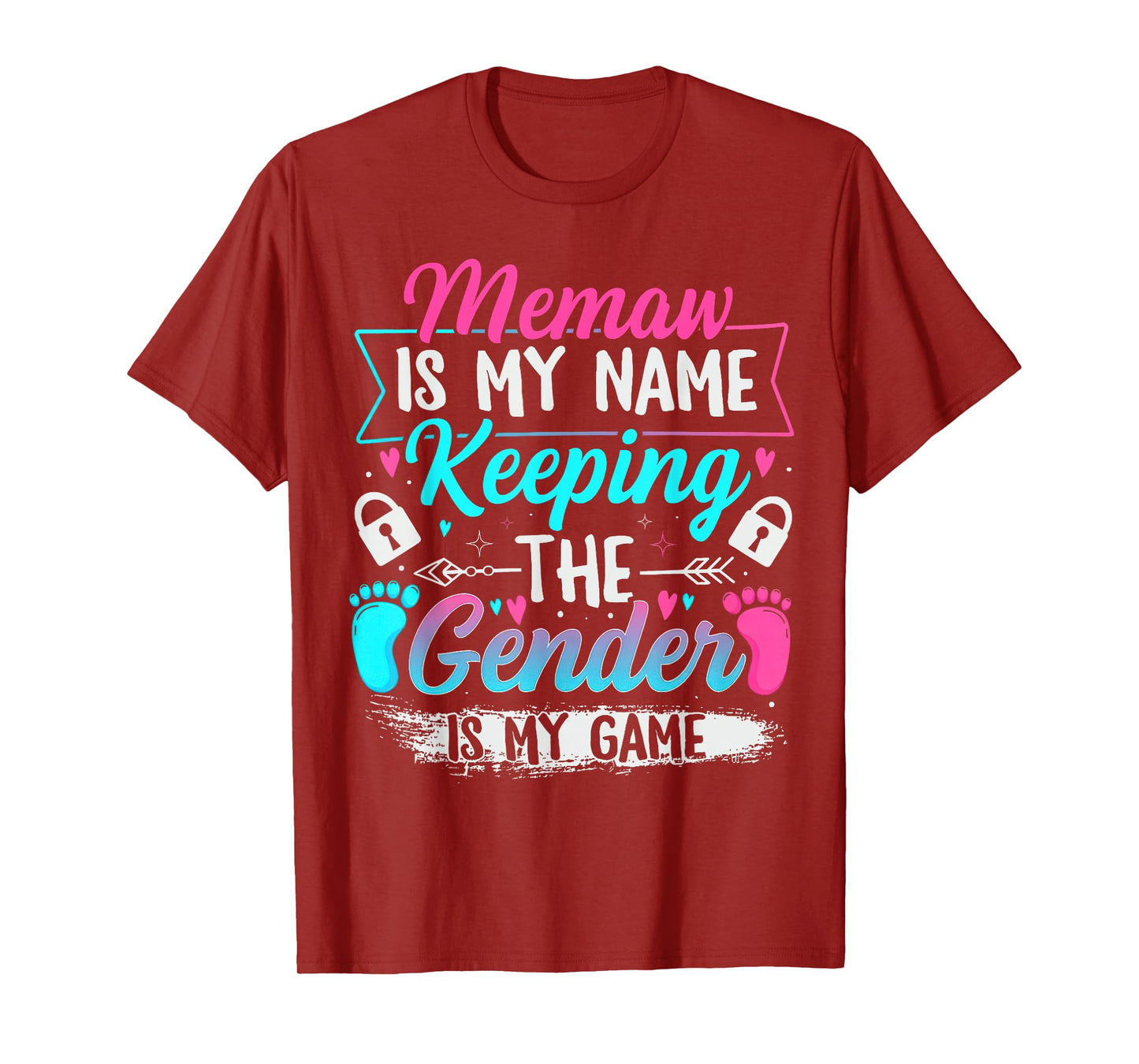 Gender Reveal Keeper of The Gender Memaw Baby Shower T-Shirt