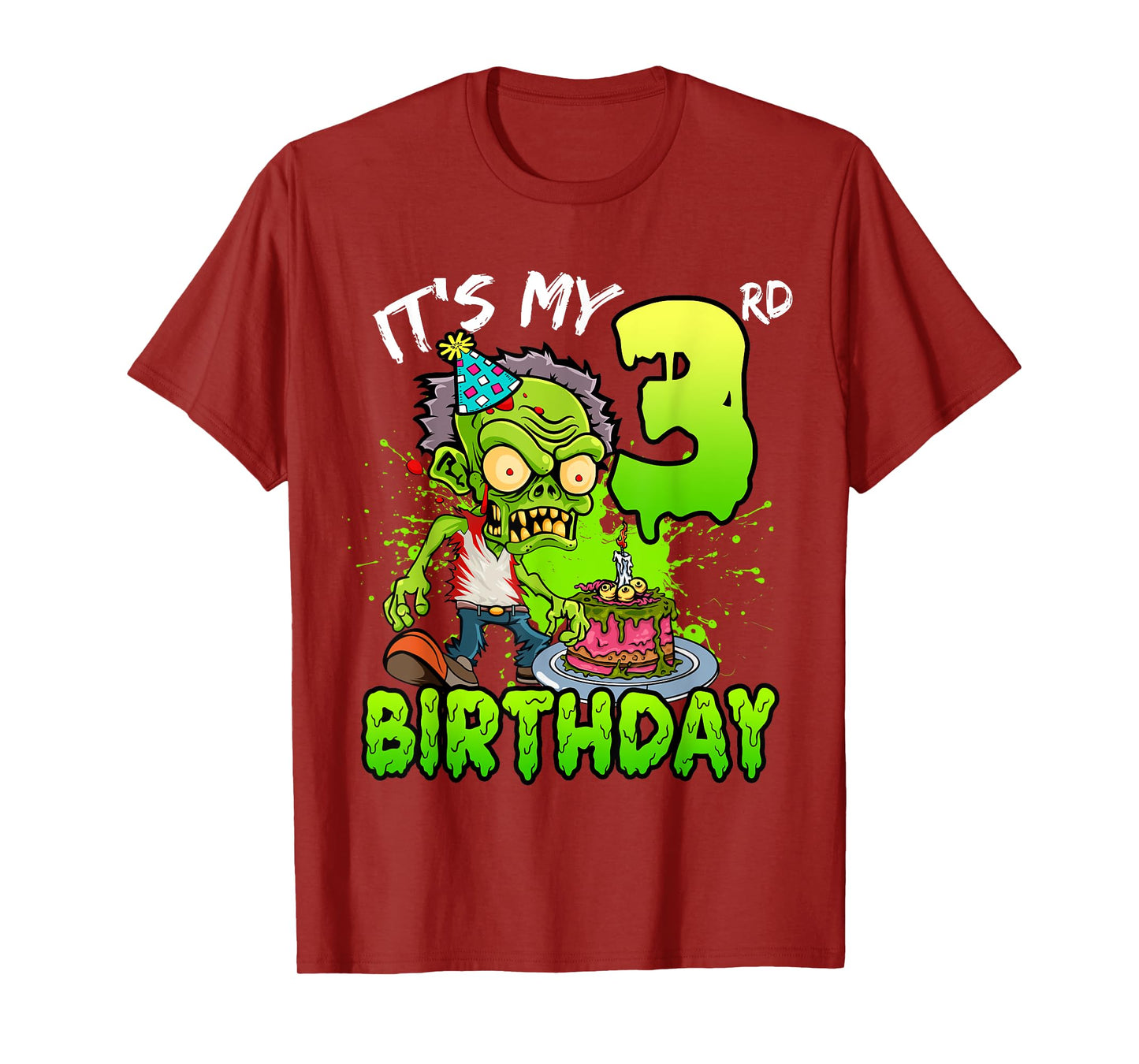 It's My 3rd Birthday Zombie Lover 3 Year Old Boys Girls T-Shirt
