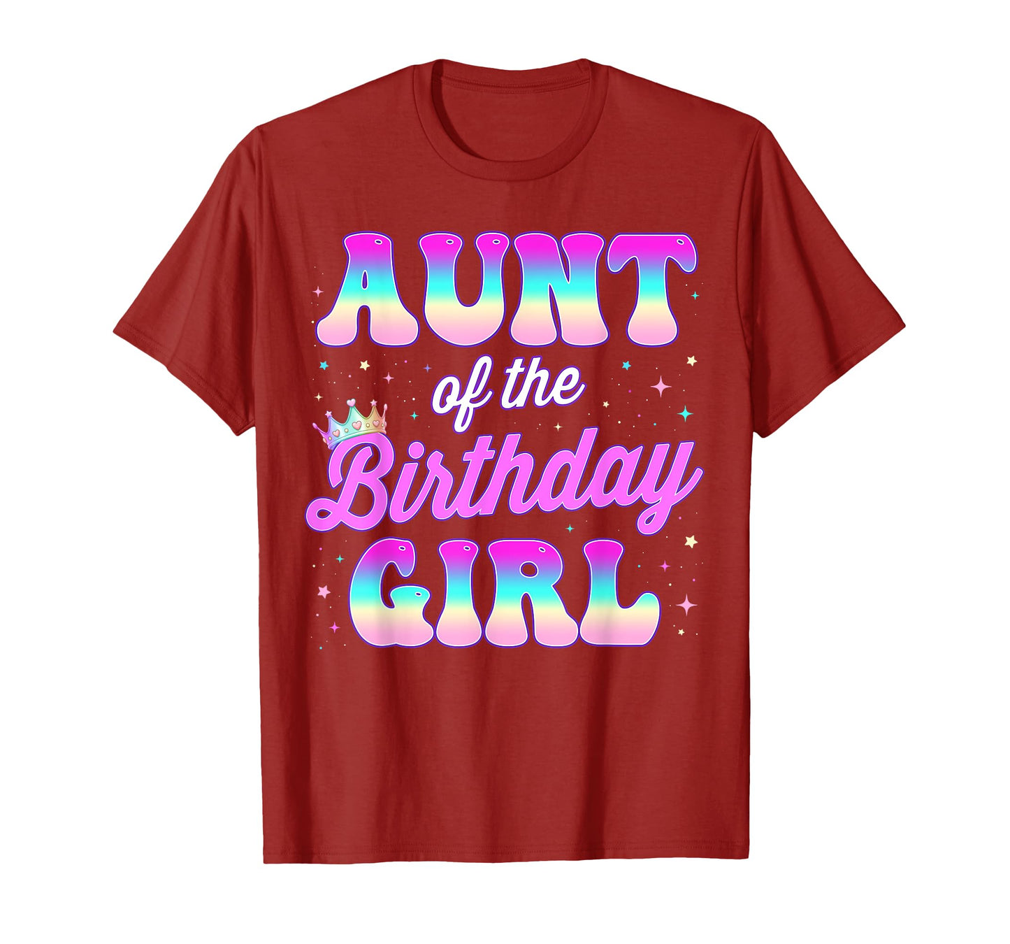 Aunt Of The Birthday Girl Pink Tie Dye Birthday Family T-Shirt