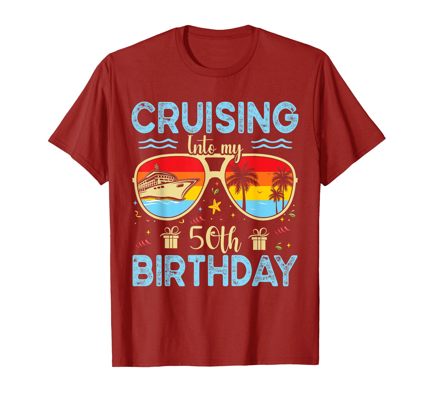 Cruising Into My 50th Birthday - 50th Birthday Cruise Squad T-Shirt