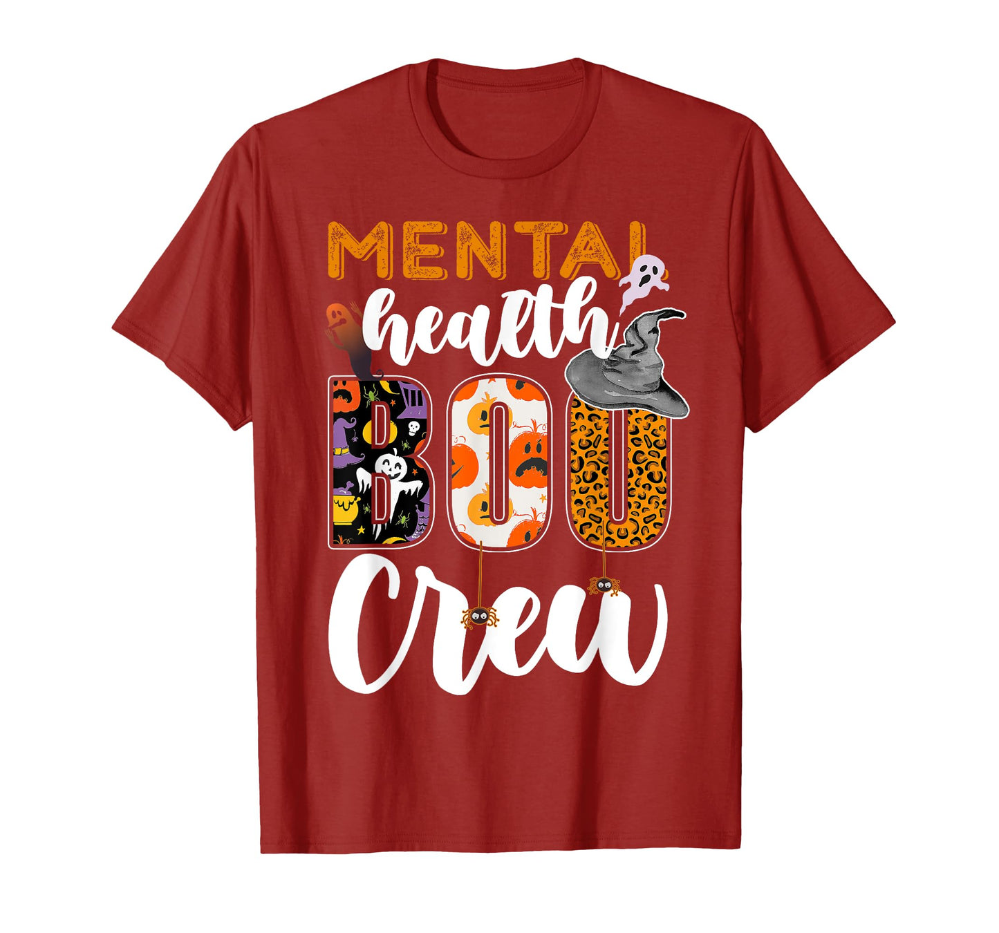 Mental Health Boo Crew Halloween Matching Counselor T-Shirt