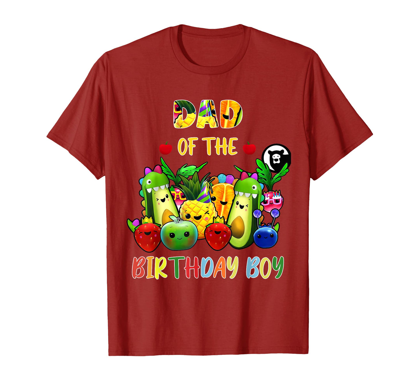 Dad Of The Birthday Boy Family Fruit Birthday Hey Bear T-Shirt