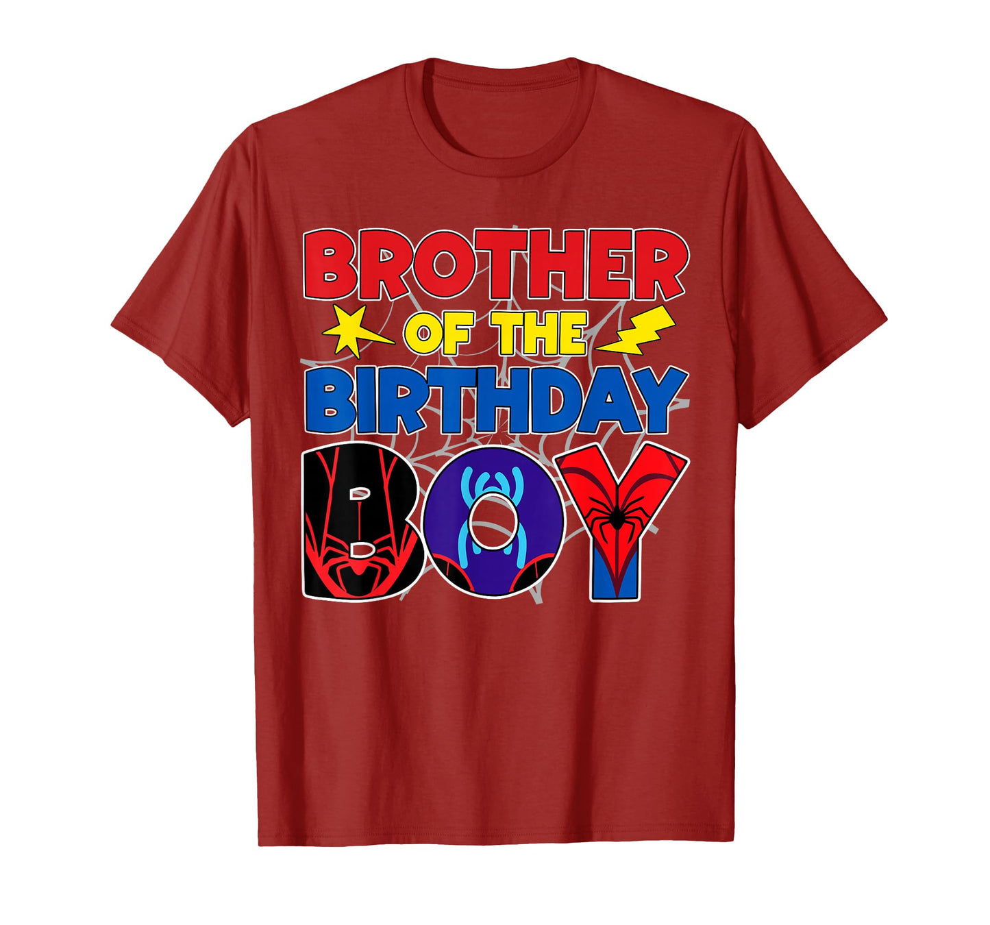 Brother Of The Birthday Boy Matching Spider Family Birthday T-Shirt