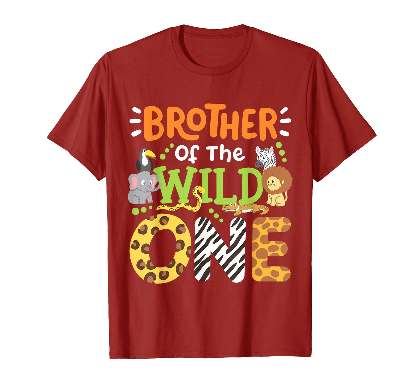 Brother Of The Wild One Kids Boys Safari Zoo Birthday Family T-Shirt