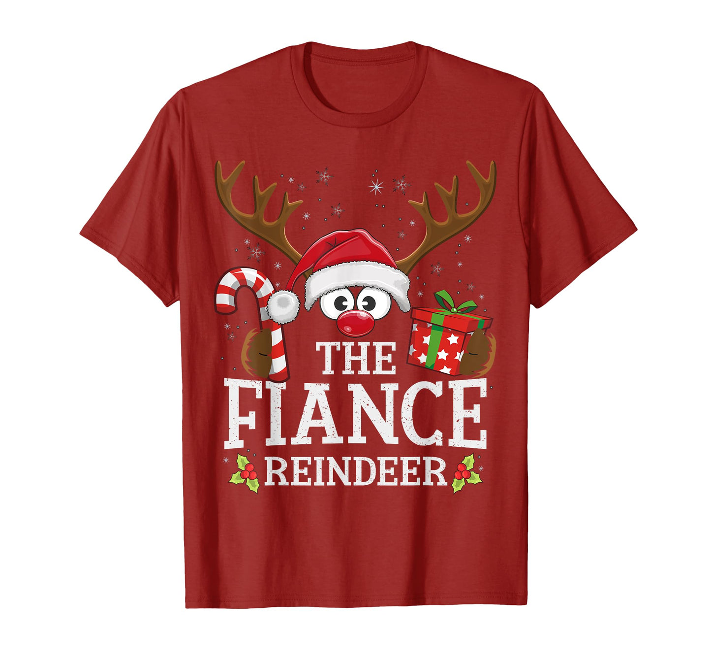 Christmas Matching The Fiance Reindeer Family T-Shirt
