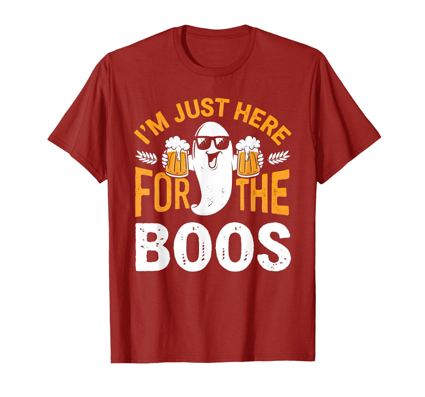 I'm Just Here For The Boos Ghost Funny Halloween Costume T-Shirt