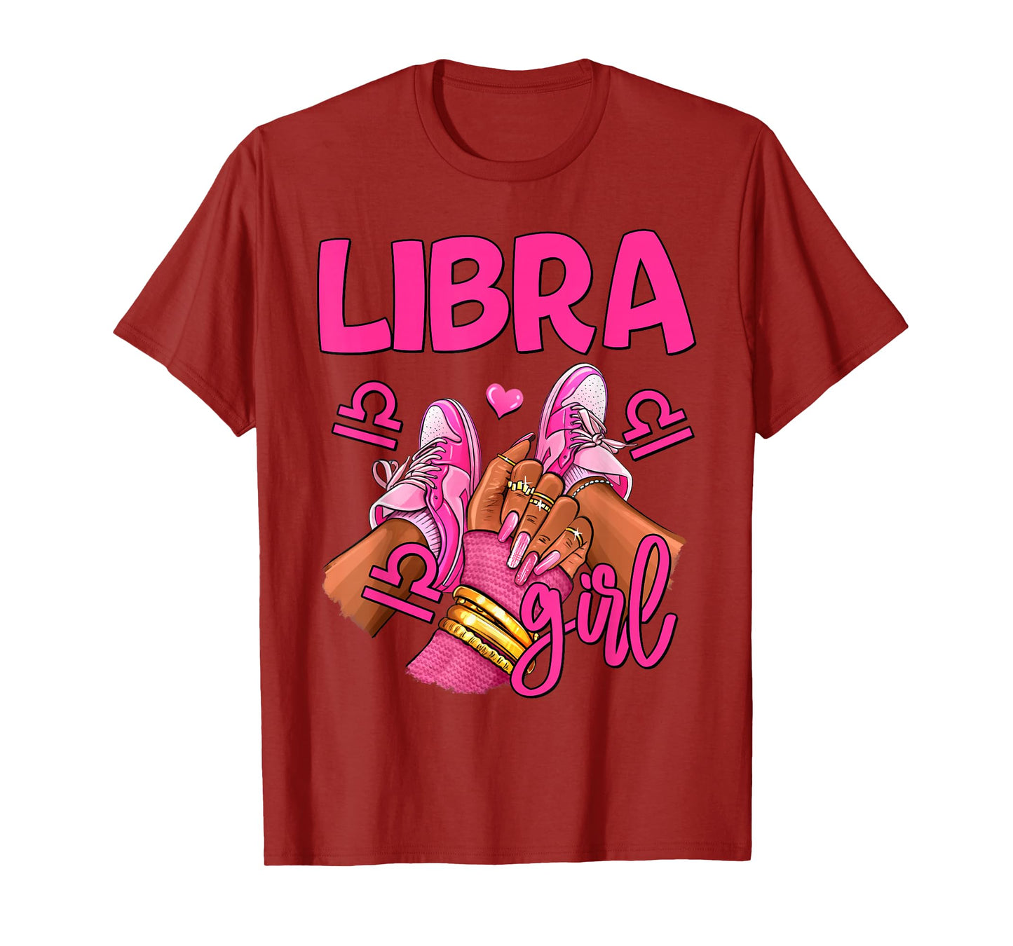 Libra Girl Birthday Queen Women Sneakers Zodiac Sign T-Shirt