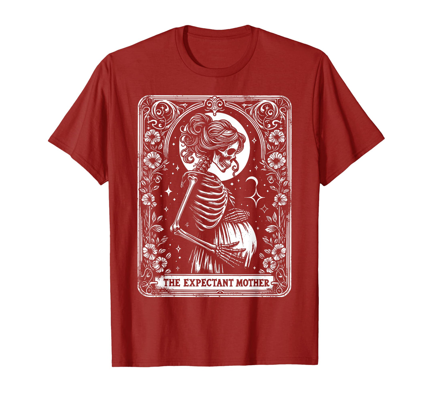 Skeleton Expectant Mother Tarot Card Pregnancy Announcement T-Shirt
