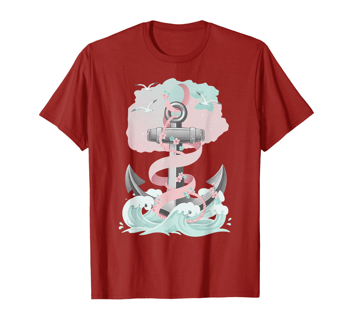 Hope Anchors The Soul Nautical Faith Quote Anchor Art T-Shirt