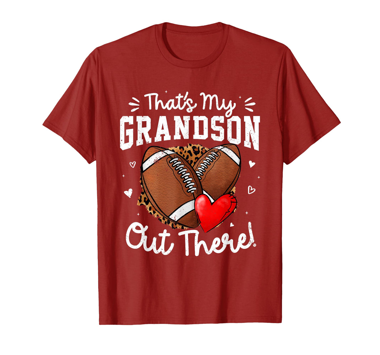 That's My Grandson Out There Funny Football Grandma T-Shirt