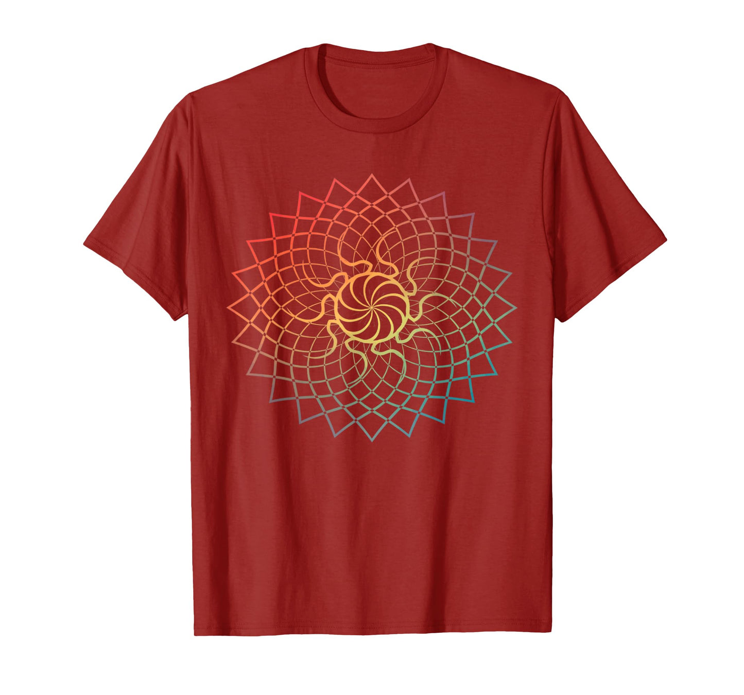 Mandala Geometry Sacred Fractal Art Yoga Mantra Good Vibe T-Shirt