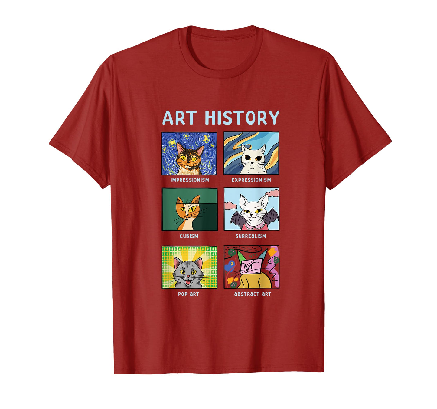 Art History Cats Fine Arts Cat for Art Collector T-Shirt