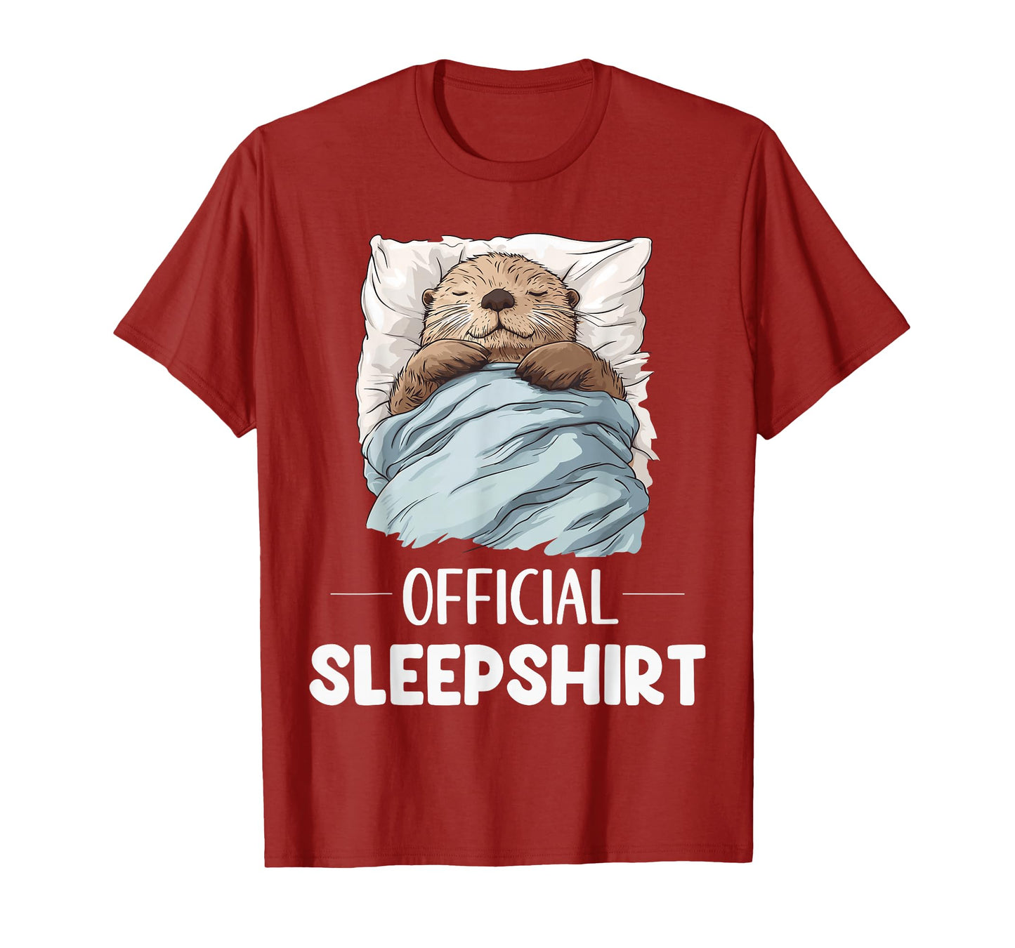 Official Sleepshirt Sleeping Sea Otter Animal Lovers Pajama T-Shirt
