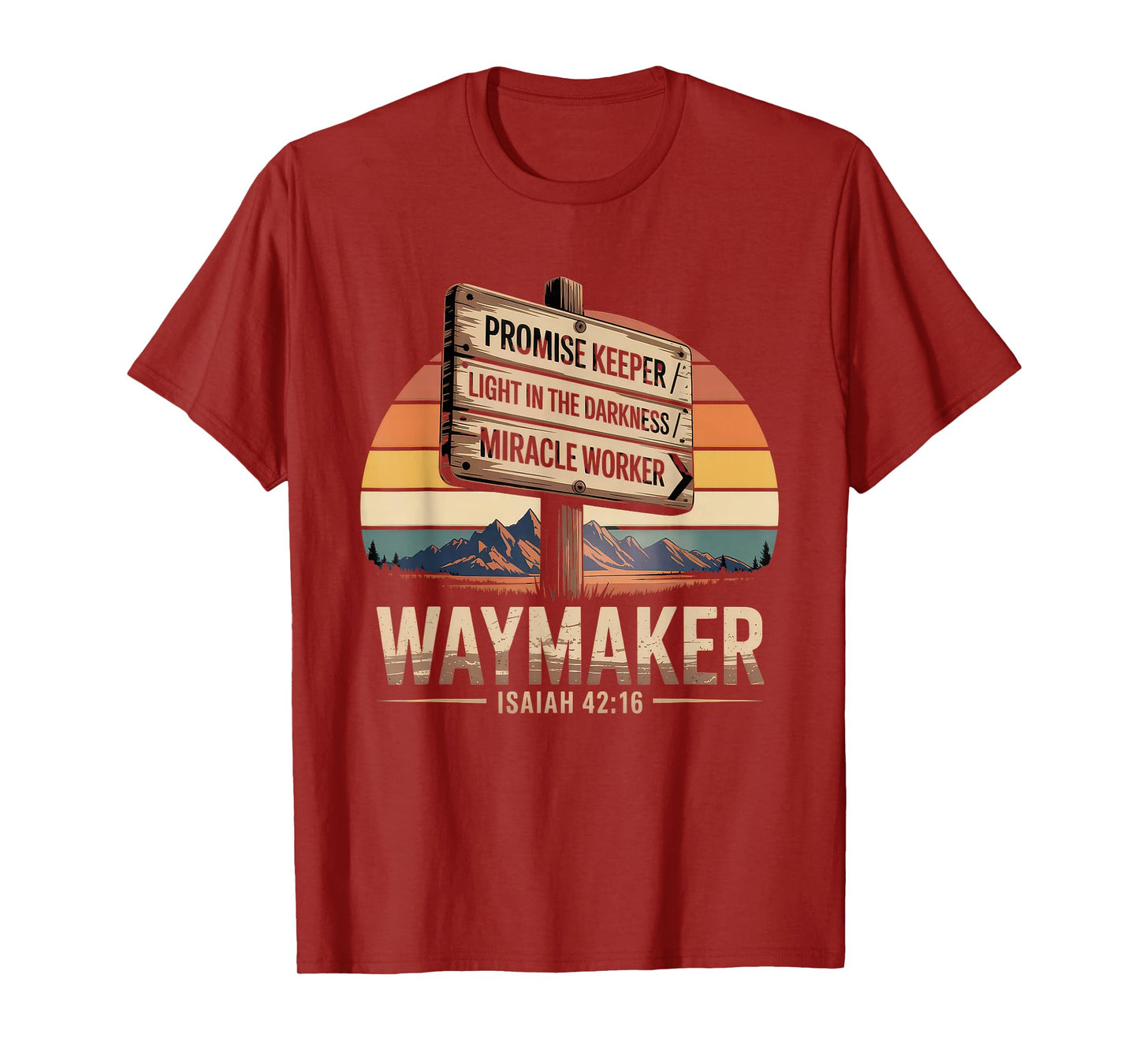 Waymaker Tshirt Promise Keeper Miracle Worker God Christian T-Shirt