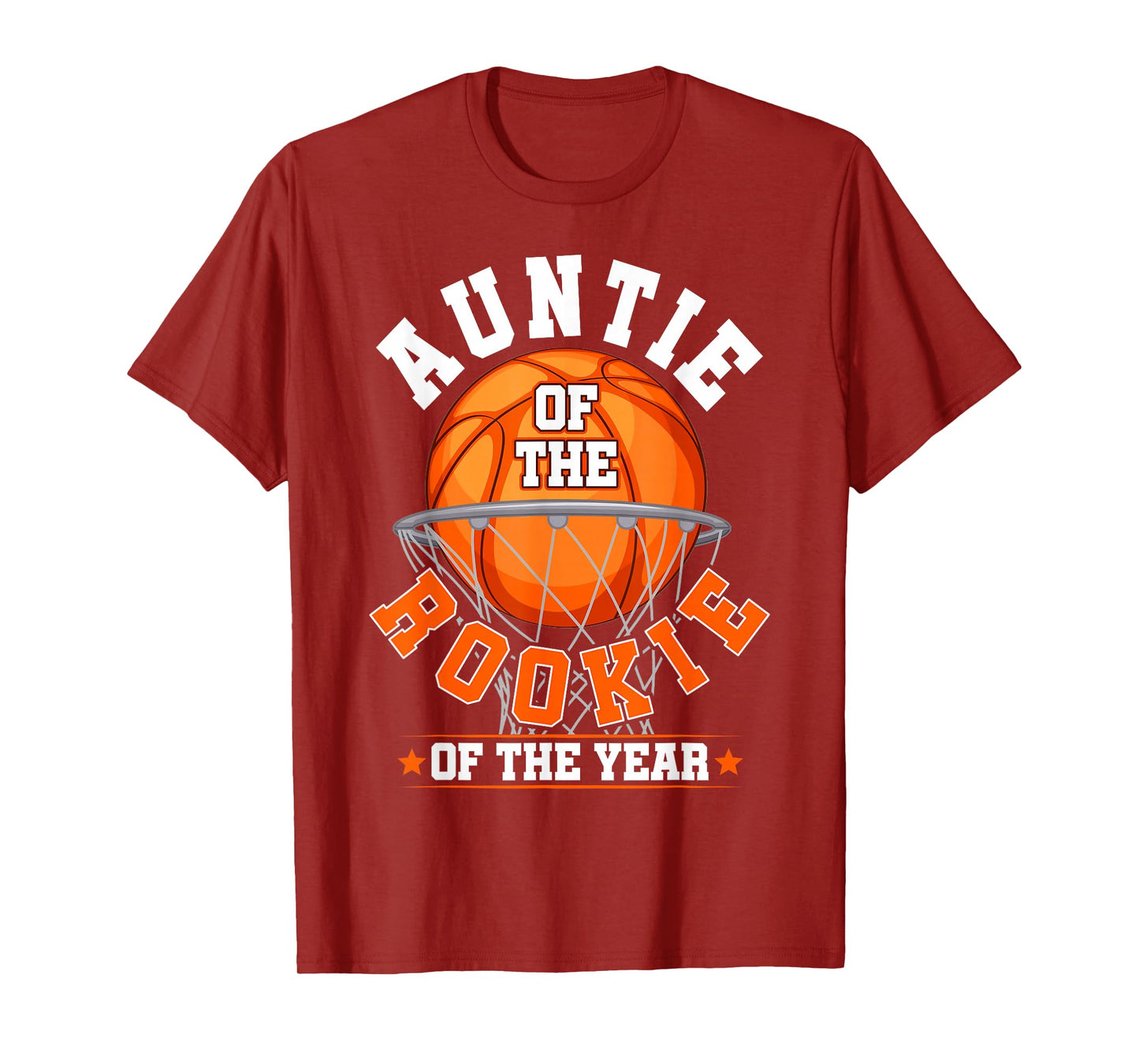 Auntie of Rookie 1st Birthday Basketball Family Matching T-Shirt