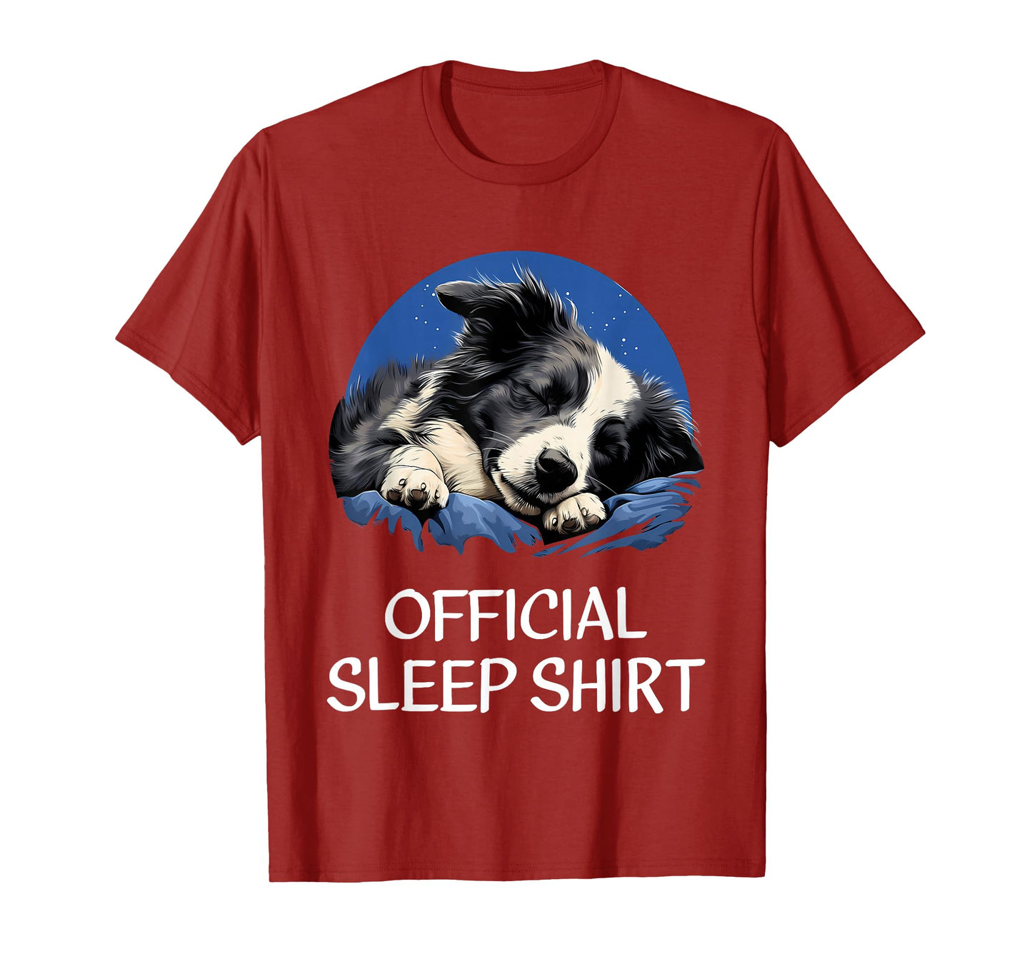 Official Sleep Shirt Border Collie Nightshirt Pajama T-Shirt