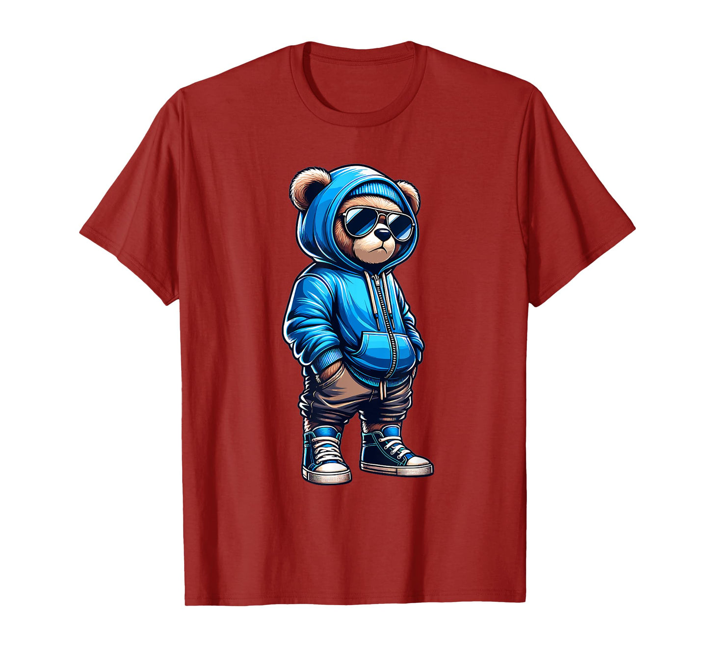 Graphic Teddy Bear Cool Bears Hip Hop Streetwear Colorful T-Shirt