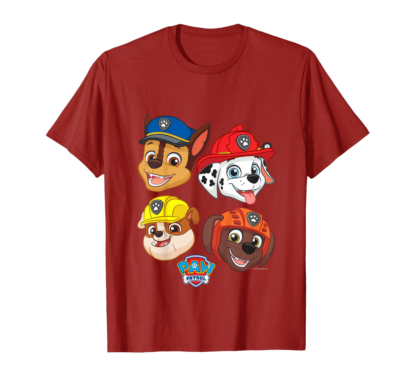 PAW Patrol Chase Marshall Rubble & Zuma Cute Faces Logo T-Shirt