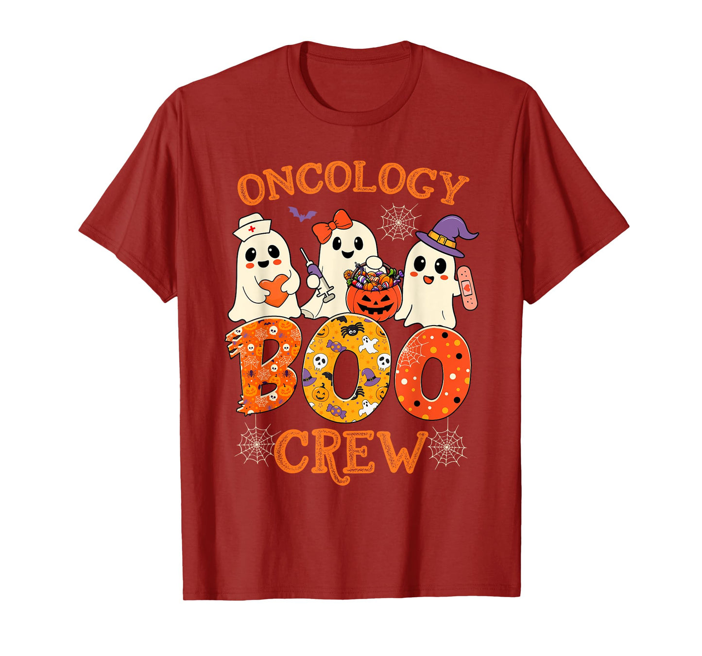Oncology Boo Crew Funny Ghost Halloween Spooky Costume Nurse T-Shirt