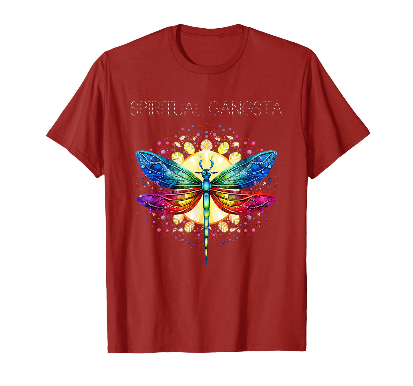 Spiritual Gangsta Dragonfly Yoga Meditation Mandala T-Shirt