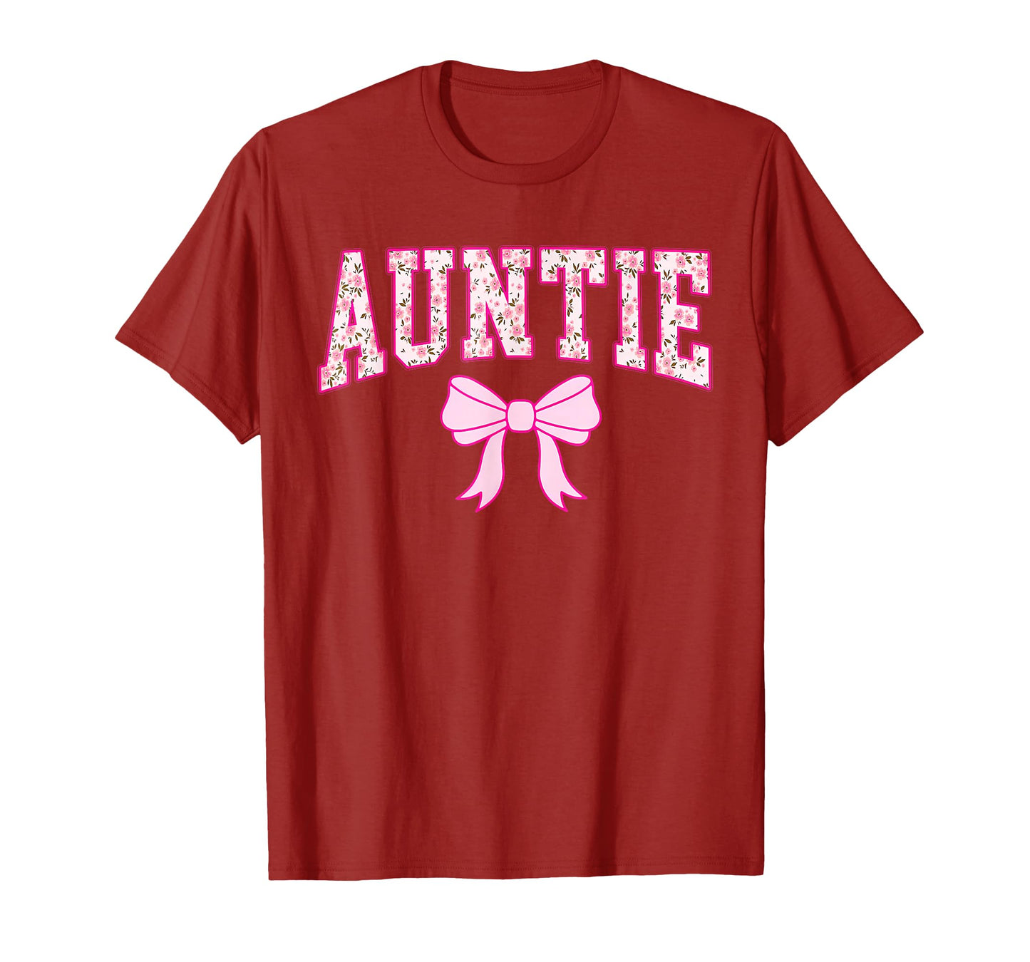 Auntie Coquette Bow Pink Aesthetic Mother's Day Aunt T-Shirt