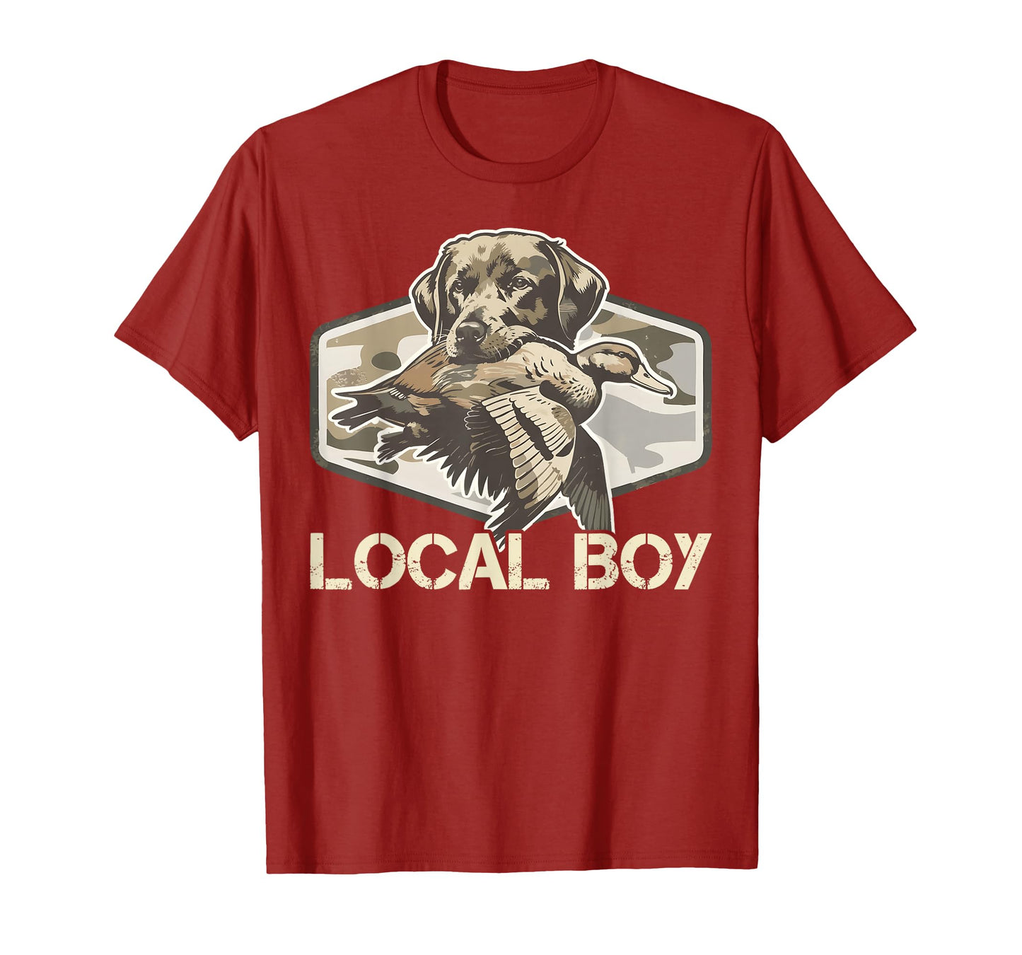 Camo Southern Local Boy Duck Hunting Black Lab Outdoor Men T-Shirt