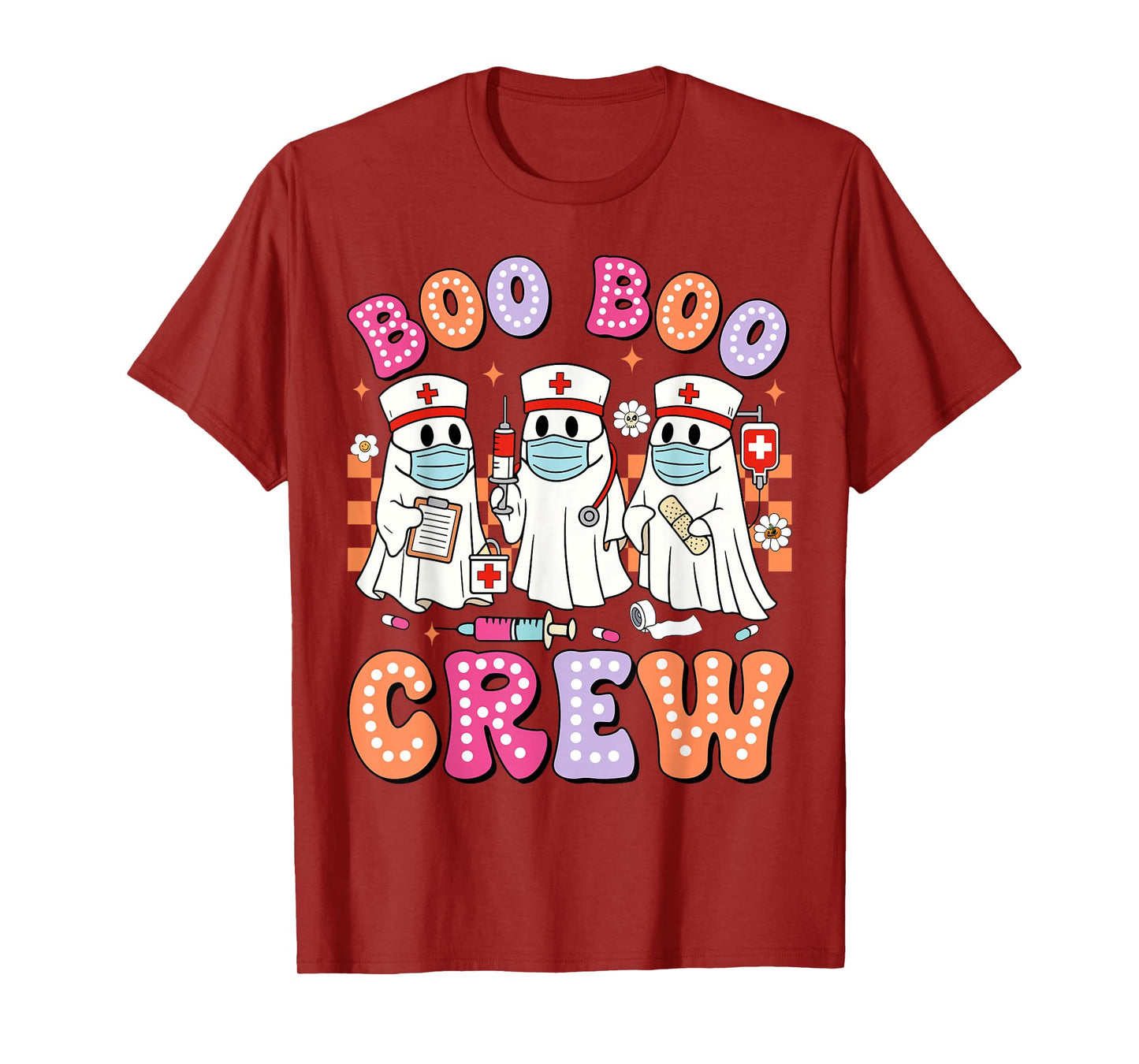 Boo Boo Crew Nurse Funny Halloween Nurse Nursing Girl Women T-Shirt