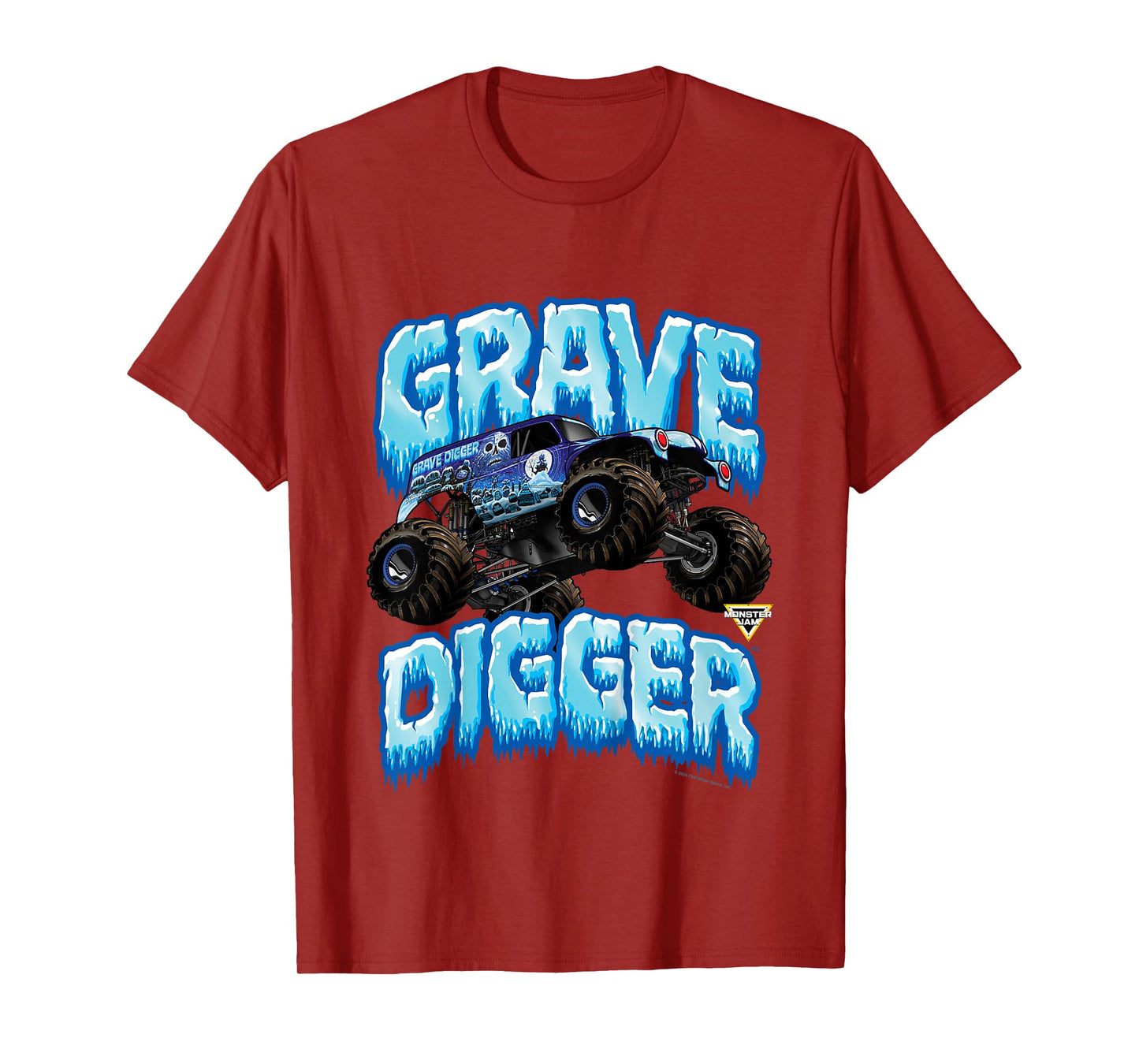 Monster Jam Kids Grave Digger Ice Cold Monster Truck T-Shirt