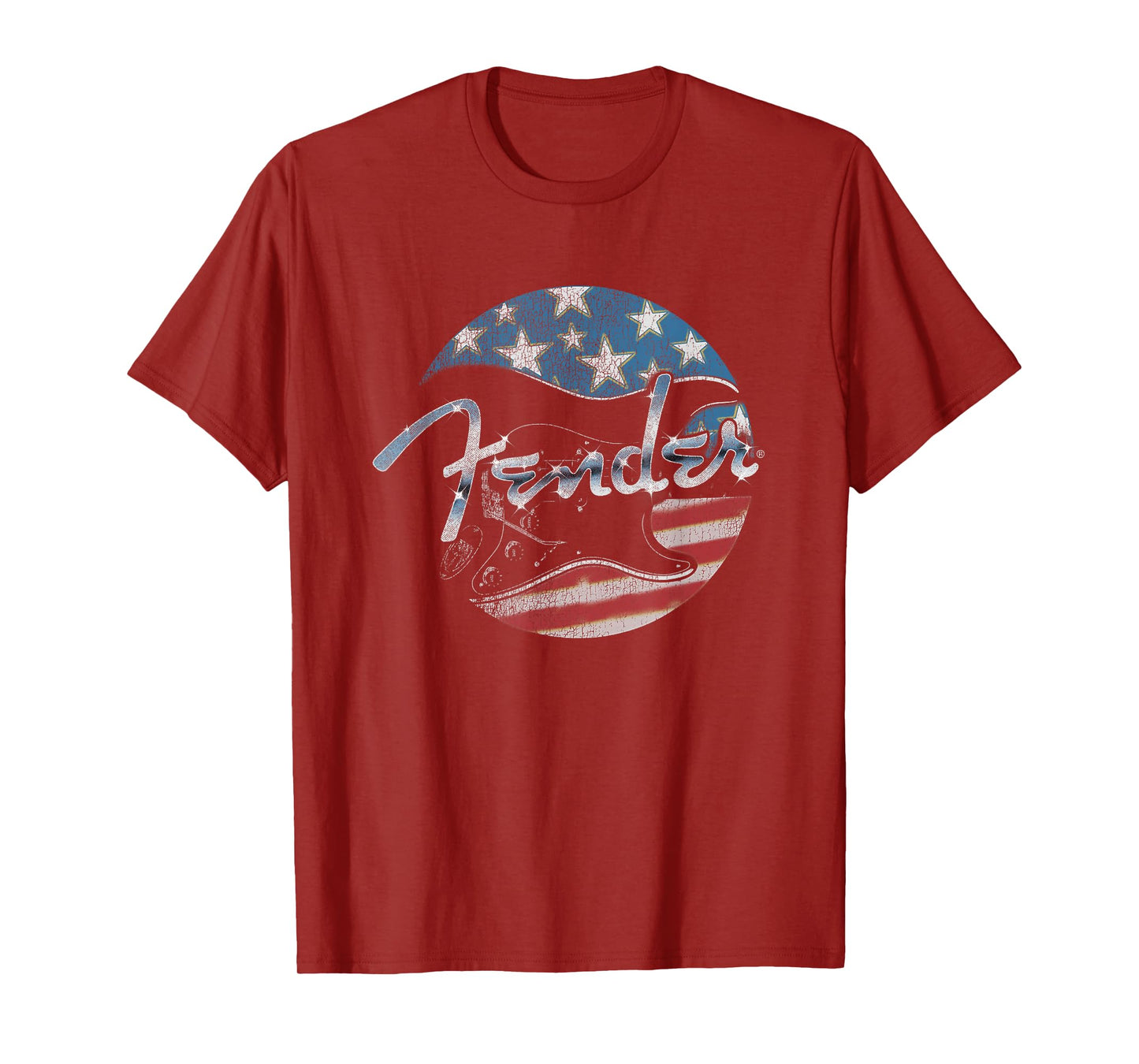 Fender 4th Of July Red White & Rock Vintage Badge T-Shirt