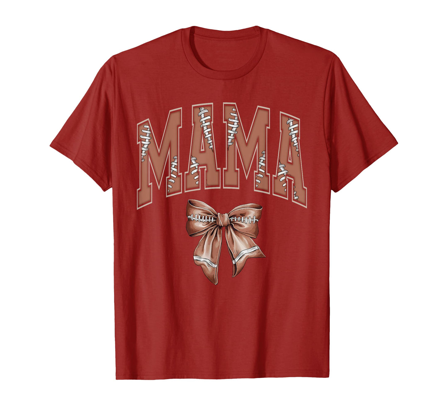 Football Mama Shirt Football Mom Coquette Bow Game Day T-Shirt