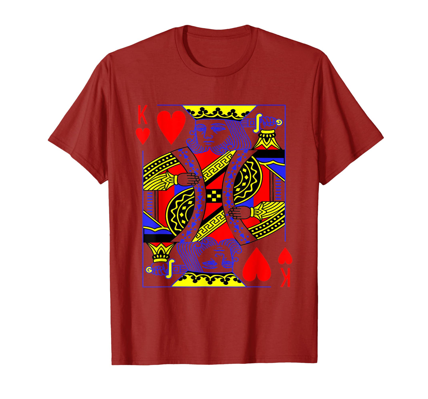Funny King of Hearts Costume Magic Poker Card Math Geek T-Shirt