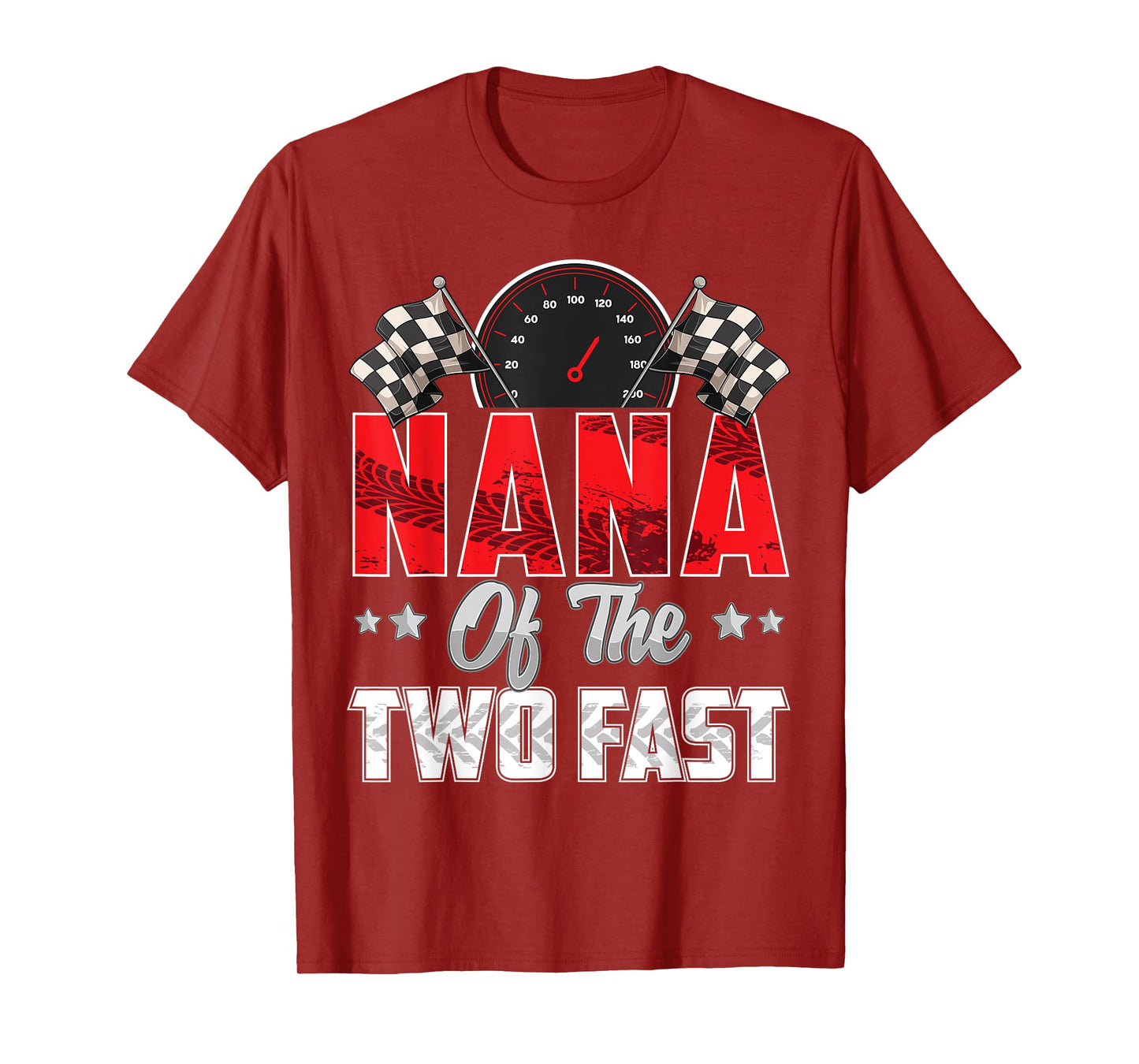 2 year old racing car two fast birthday 2nd Family Nana T-Shirt