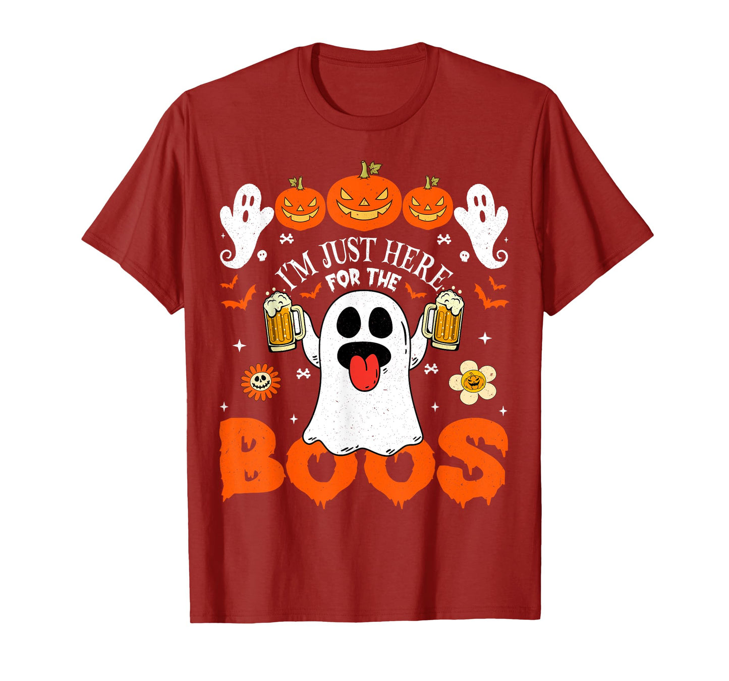Funny Halloween Ghost Costume I'm Just Here for The Boos T-Shirt