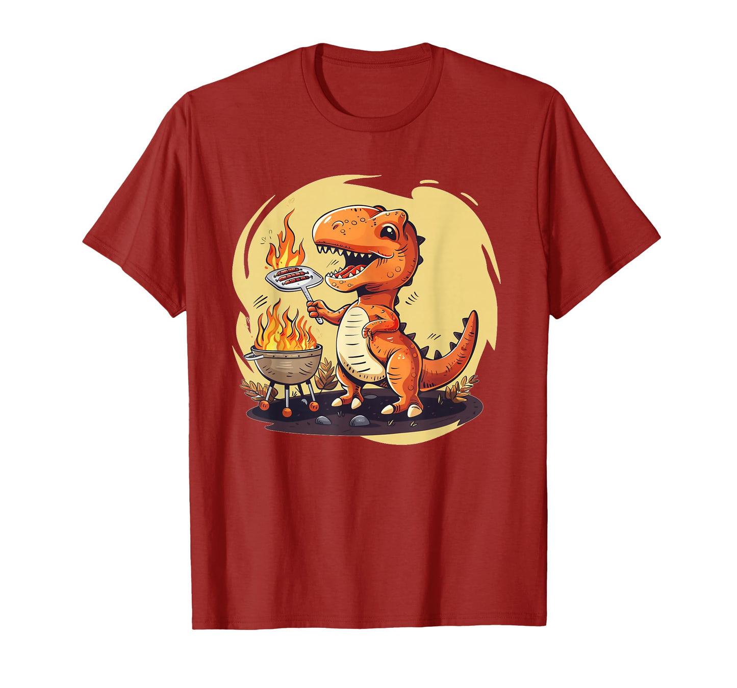 Funny Summer Barbecue for Dinosaur Boys and Girls T-Shirt