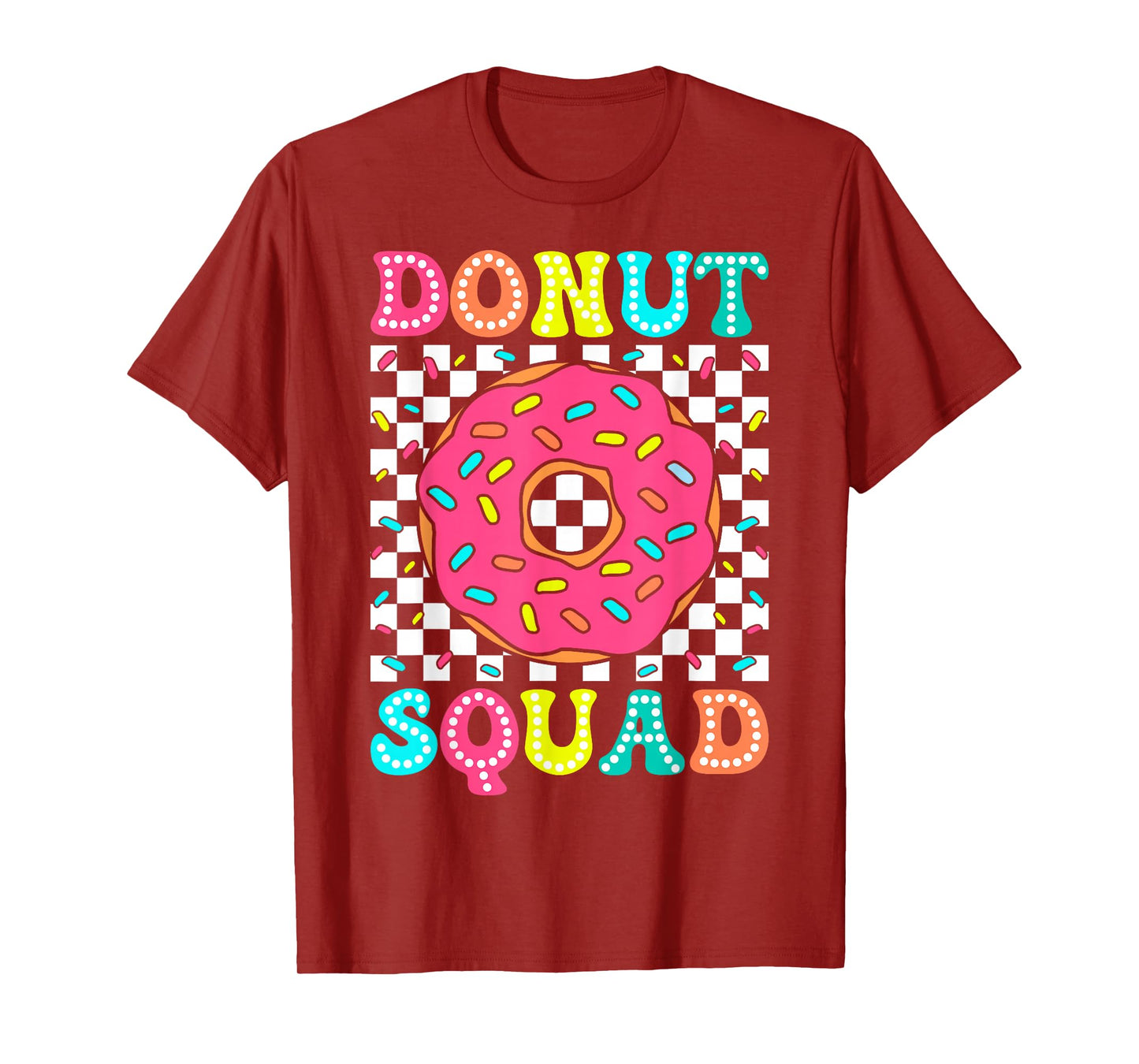 Donut Squad Groovy Donut Lover Birthday Party Girls T-Shirt