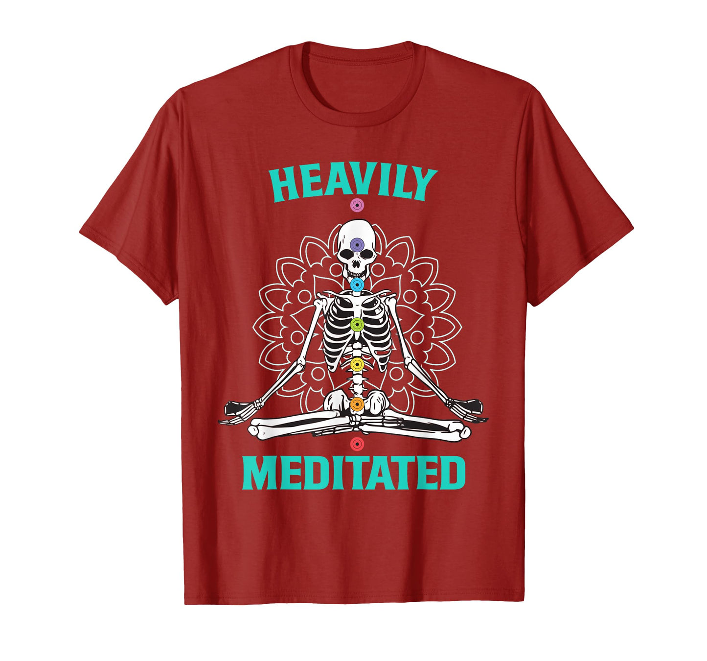 Heavily Meditated Skeleton Funny Yoga Meditation Pun T-Shirt