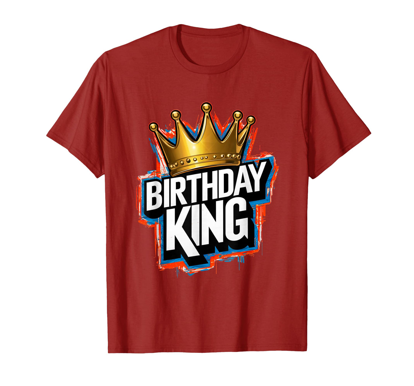 Birthday King With Crown Happy Birthday Party Funny T-Shirt