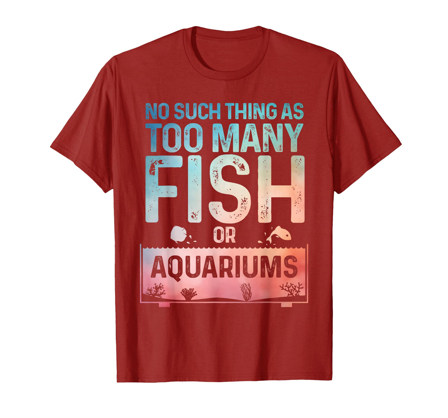 Aquarium Design For Men Women Fish Lover Aquarium Fish Tank T-Shirt