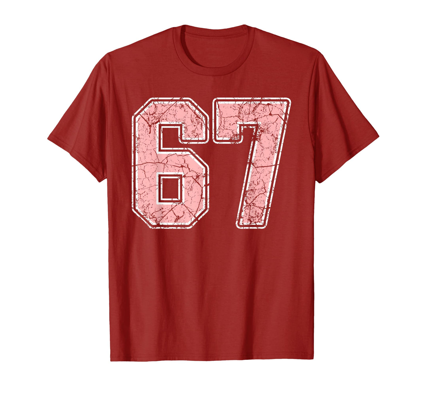 Pink and White Number 67 Jersey Player Uniform #67 Fan T-Shirt