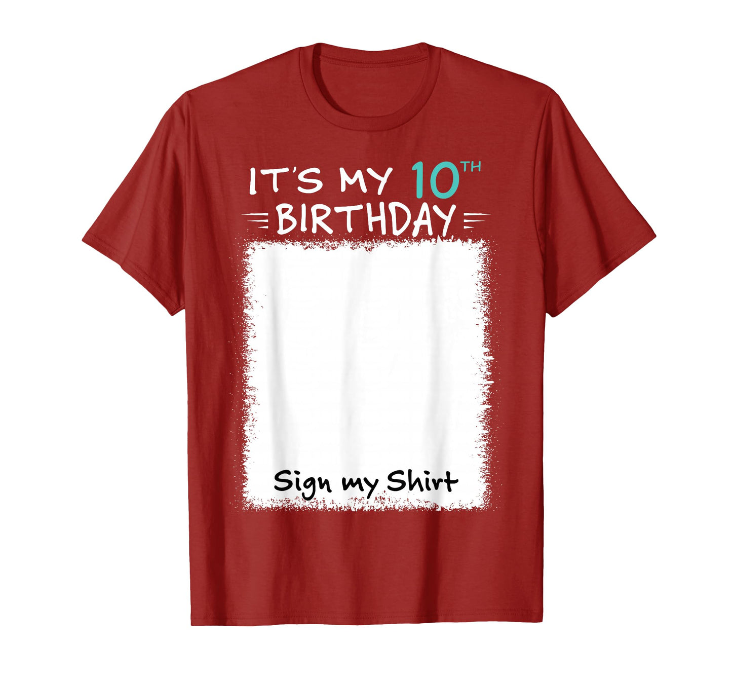 It's My 10th Birthday Sign My Shirt 10 Years Old Party Funny T-Shirt