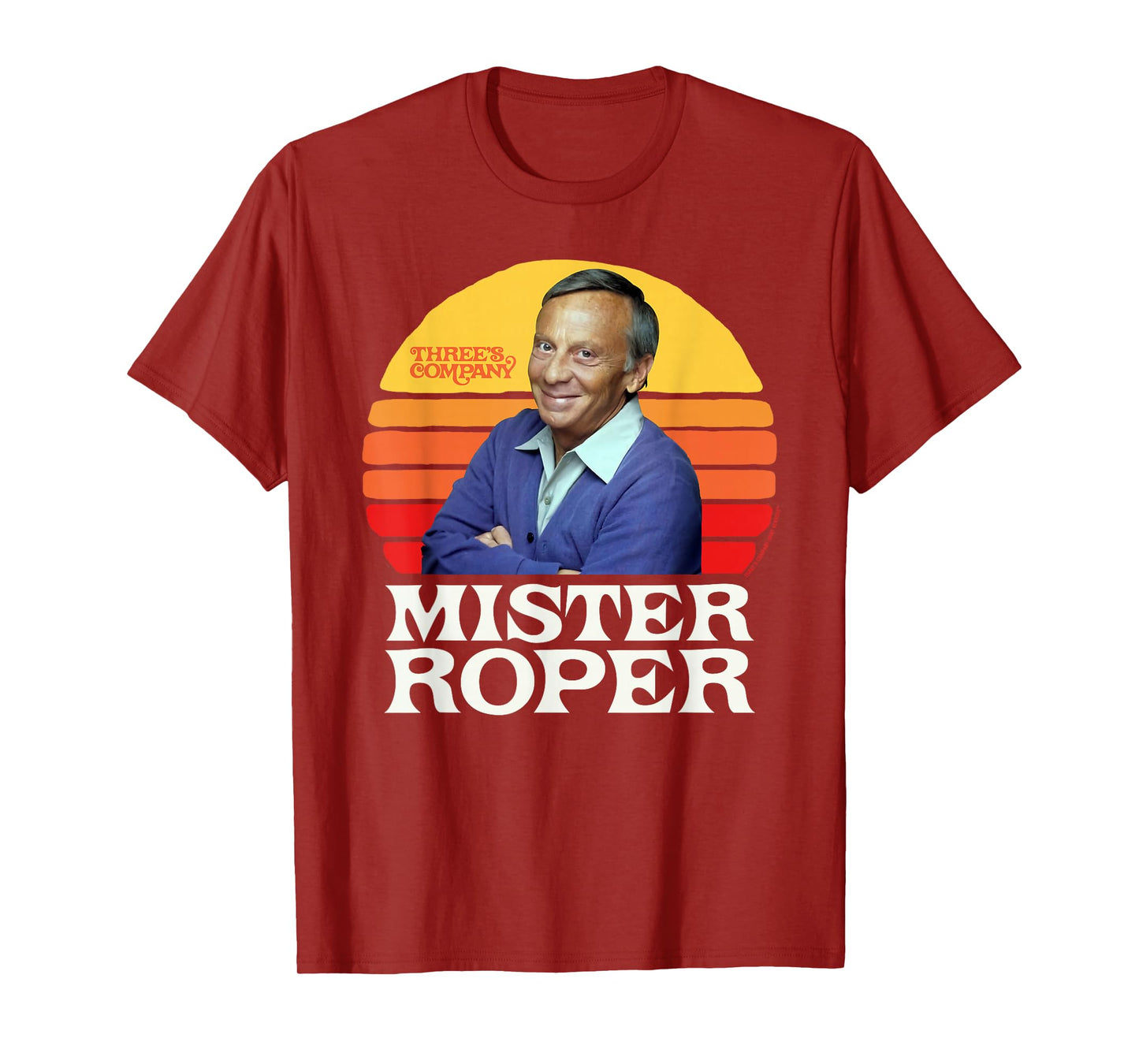 Mister Roper Funny Stanley Roper 80's Sunset Three's Company T-Shirt