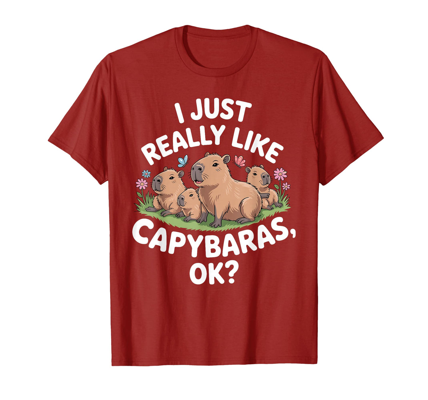 Funny Capybara Design for Men Women Adults Capybara Lover T-Shirt