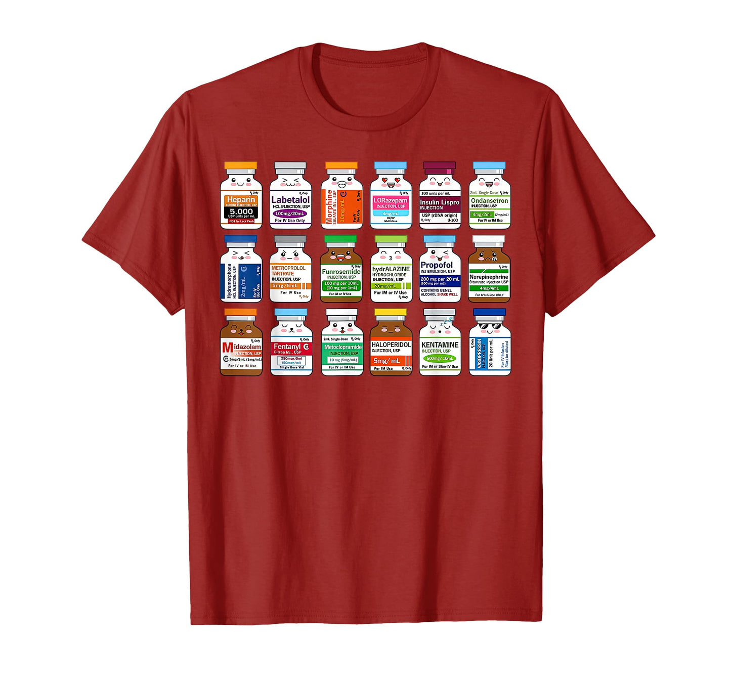 Funny Medication Vial Pharmacist Pharmacy Technician Nursing T-Shirt