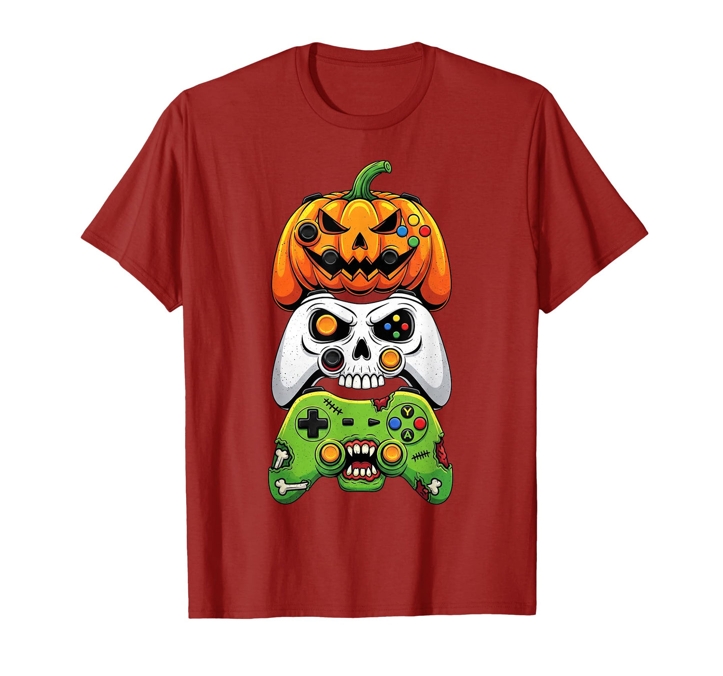 Spooky Halloween Gaming Controller Gifts for Men Women Kid T-Shirt