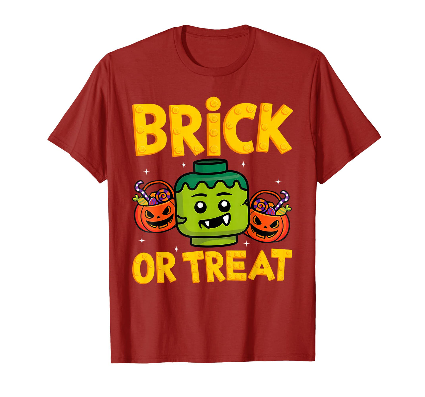 Brick or Treat Halloween Master Builder Blocks Building Kids T-Shirt