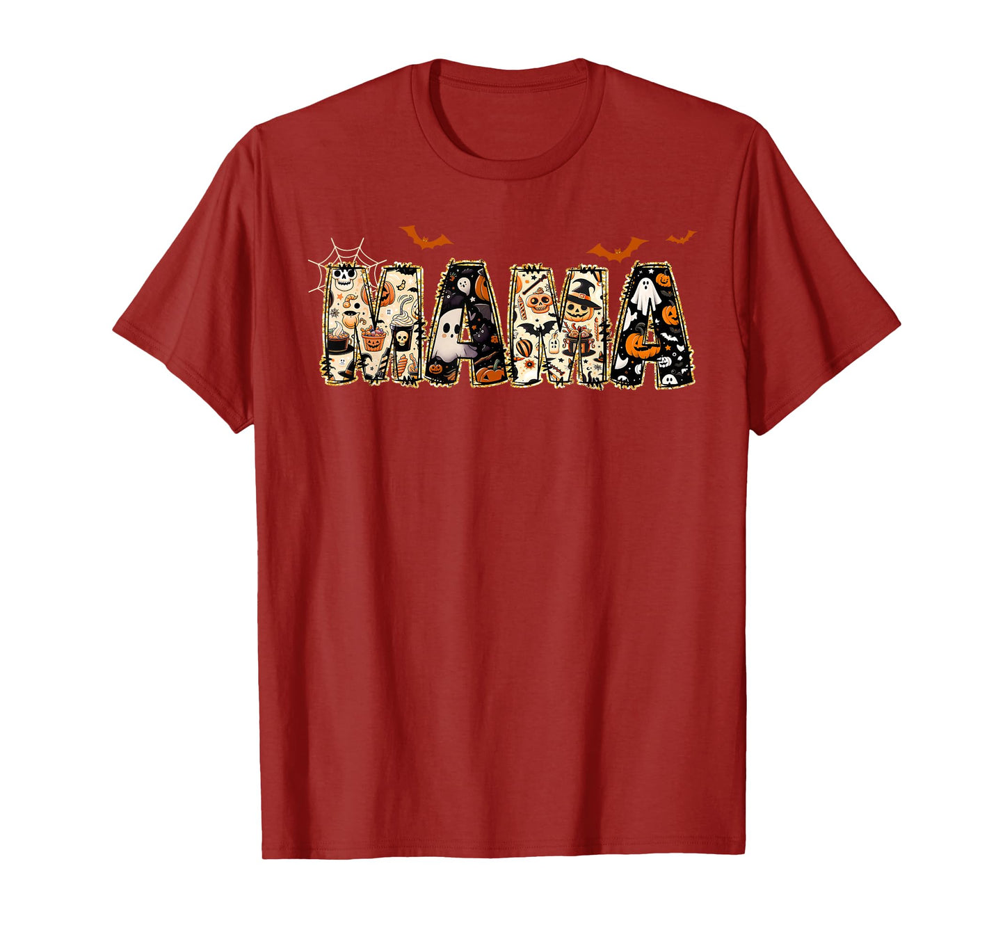 Mama Spooky Mom Trick Or Treat Halloween Ghost Witch Vampire T-Shirt