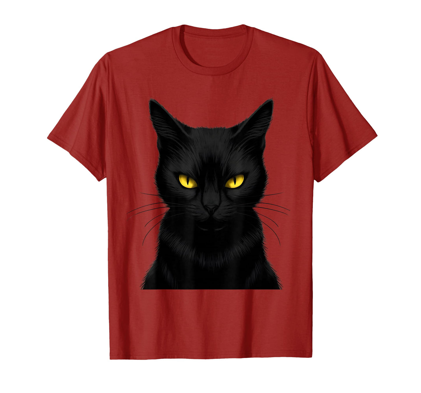 Black Cat Yellow Eyes Graphic Men Women Boys Girls T-Shirt