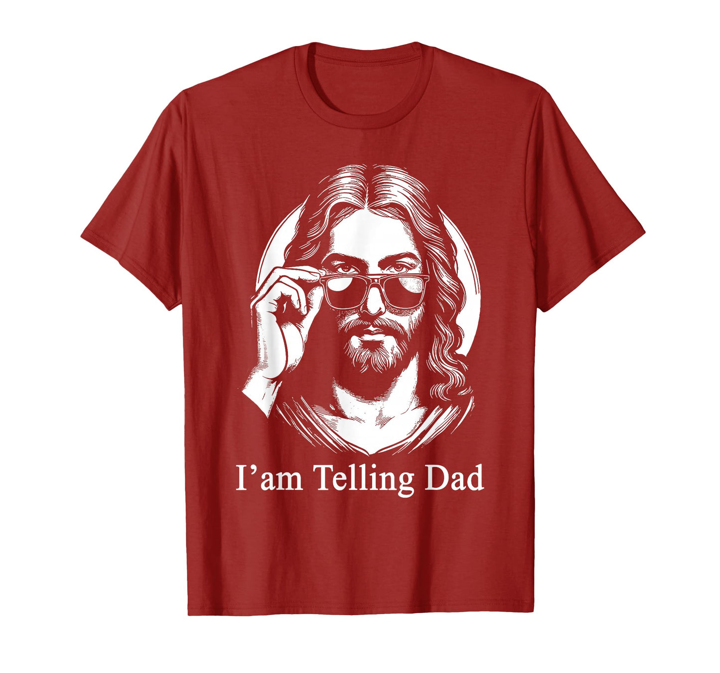 I'm Telling Dad Jesus Sunglasses Faith Humor T-Shirt